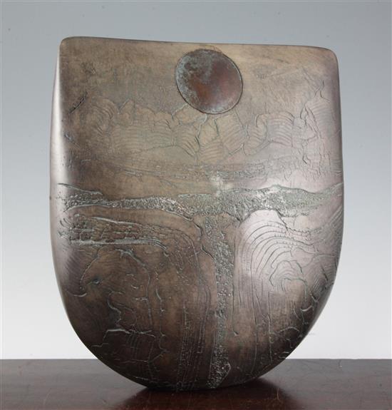 Peter Hayes. A Studio pottery sculpture of spade form, 35cm